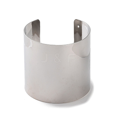 Brass Plain Wide Cuff Bangles BJEW-D039-04P-1