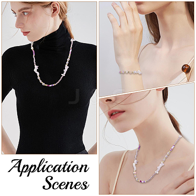 1Pc Polymer Clay with Alloy and Crystal Neck Strap for Eyeglasses AJEW-CN0005-04C-1
