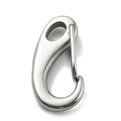 304 Stainless Steel Push Gate Snap Keychain Clasp Findings STAS-B082-04A-P-1