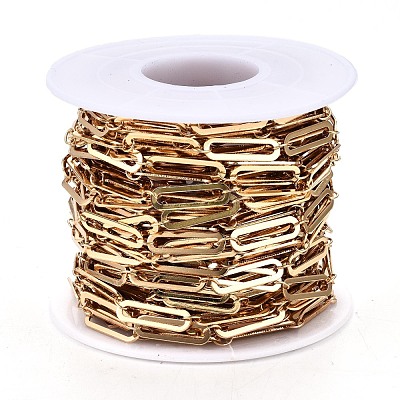 Brass Paperclip Chains CHC-S009-009G-1