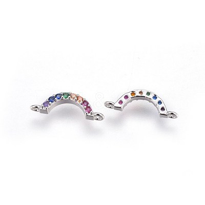 Brass Cubic Zirconia Links ZIRC-E162-13P-1
