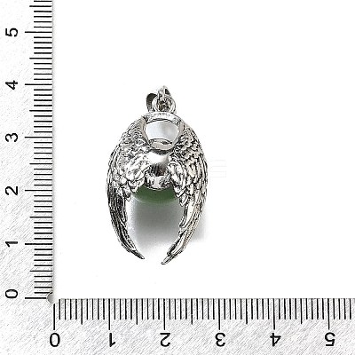 Natural Green Aventurine Round Pendants G-K339-03AS-12-1