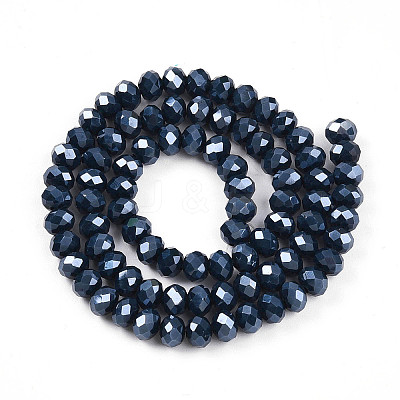 Electroplate Glass Beads Strands EGLA-A044-P6mm-A16-1