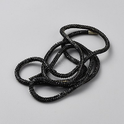 PVC Cord with Rhinestone FIND-WH0139-449A-1