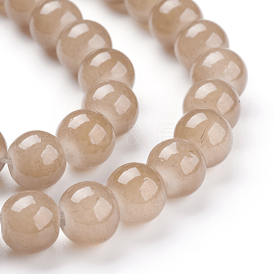 Imitation Jade Glass Beads Strands DGLA-S076-8mm-28-1
