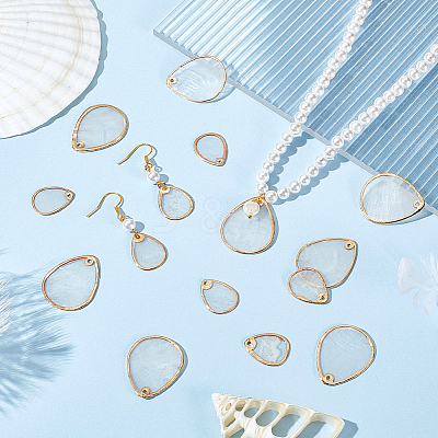 24Pcs 2 Styles Shell Pendants FIND-GA0004-51-1