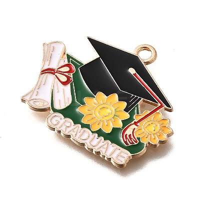 Alloy Enamel Pendants ENAM-D302-02KCG-04A-1