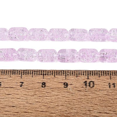Transparent Crackle Glass Beads Strands GLAA-NH0001-04-A03-1