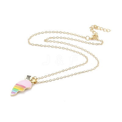 BFF/Best Friends Forever Alloy Pendant Necklaces NJEW-K124-02C-G-1