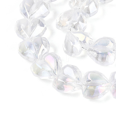 Electroplate Transparent Glass Beads Strands EGLA-B012-AB10-1