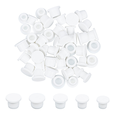 50Pcs 5 Styles Silicone Bottle Seal Plug AJEW-GF0006-76-1