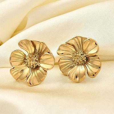 304 Stainless Steel Stud Earrings EJEW-H146-01G-1