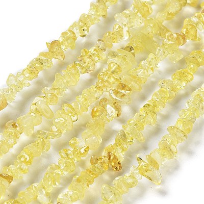 Heated Natural Citrine Beads Strands G-E607-A07-1