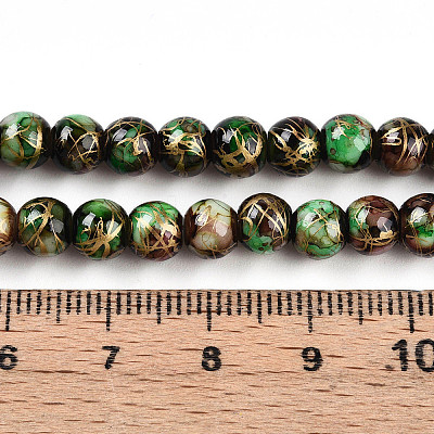 Baking Paint Glass Beads X1-DGLA-N003-6mm-B07-1