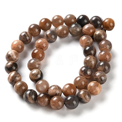 Natural Black Sunstone Beads Strands G-U009-A01-04-1
