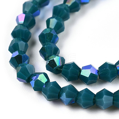 Opaque Solid Color Electroplate Glass Beads Strands LS-EGLA-A039-P2mm-L18-1