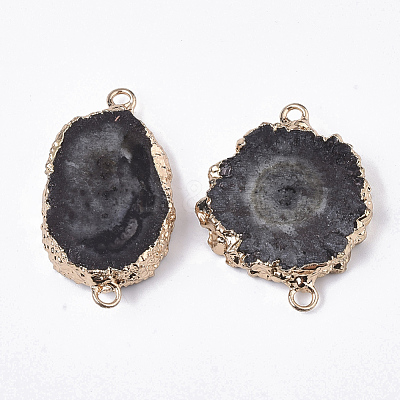 Natural Druzy Agate Links connectors G-N325-11-1