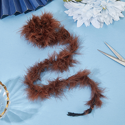 1Pc Turkey Feathers Fluff Boa for Dancing AJEW-GF0012-31B-1
