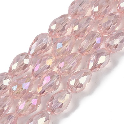 Transparent Electroplate Glass Beads Strands LS-EGLA-N013-T6mm-B18-1