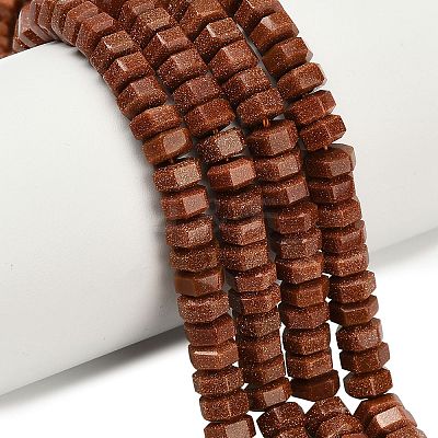 Synthetic Goldstone Beads Strands G-G317-A06-3x6mm-1