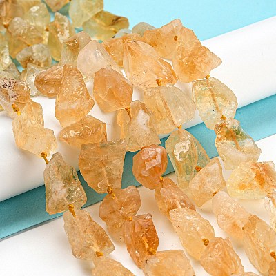 Rough Raw Natural Citrine Beads Strands G-K202-17B-1