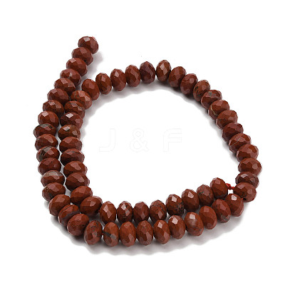Natural Red Jasper Beads Strands G-C259-A13-6x10mm-1