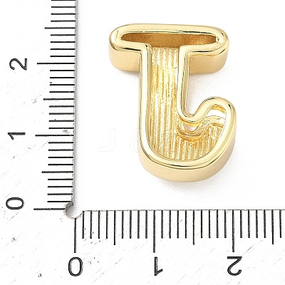 Brass Initial Beads KK-B167-27G-01J-1