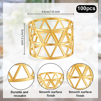 100Pcs Column Iron Napkin Rings AJEW-GO0004-82A-1