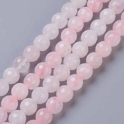 Natural Rose Quartz Beads Strands X-G-C065-8mm-3-1
