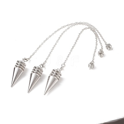 Brass Cone Dowsing Pendulum Pendants HJEW-G020-01-1