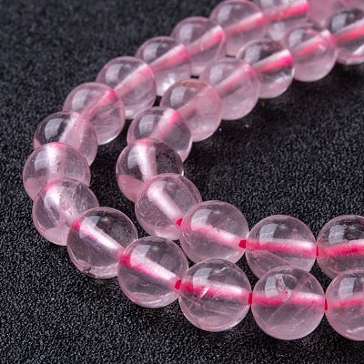 Natural Rose Quartz Bead Strands X-G-R173-8mm-04-1