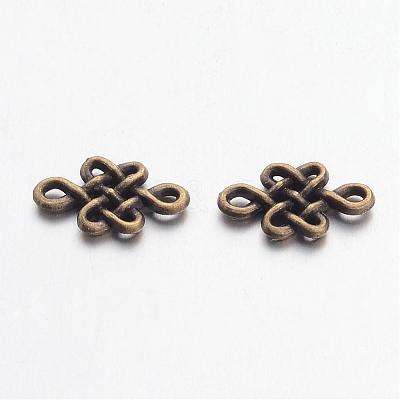 Tibetan Style Chinese Knot Alloy Links connectors TIBE-Q035-077AB-NR-1