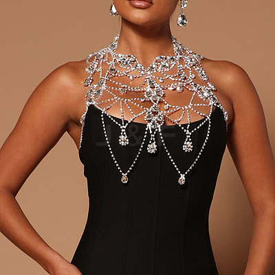 Alloy Crystal Rhinestone Teardrop Multi Layer Body Chains for Night Club FS-WGD641A-02-1
