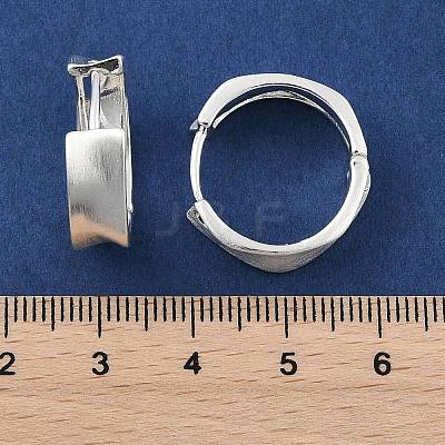 Brass Hoop Earrings for Women EJEW-U055-07S-1