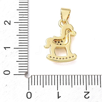 Brass Micro Pave Clear Cubic Zirconia Pendants KK-A303-05J-G-1