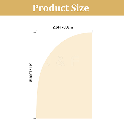 Cloth D-shaped Arch Backdrop Cover for Birthday Party Wedding Baby Shower Decorations DIY-WH20079-043C-1