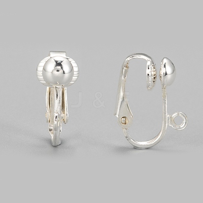 Iron Clip-on Earring Findingsfor Non-Pierced Ears X-EC141-S-1