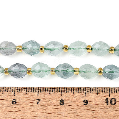 Natural Green Fluorite Beads Strands G-N342-53-8x6-12-1