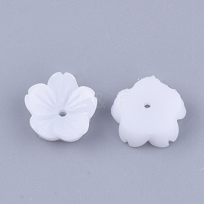 Opaque Resin Bead Caps X-RESI-T040-031B-1