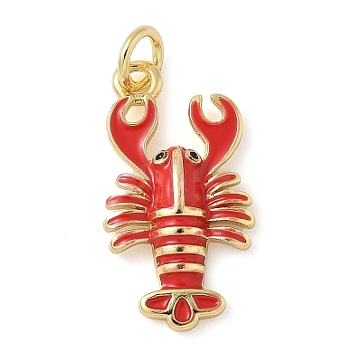 Brass Enamel Pendants X-KK-C110-22B-02G-1