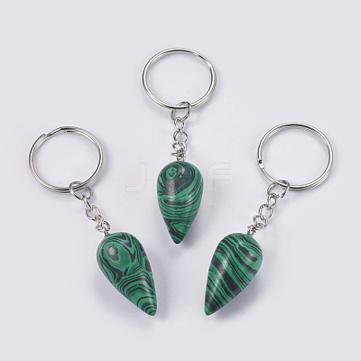 Synthetic Malachite Keychain KEYC-P041-B05-1