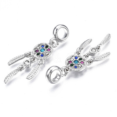 Rack Plating Alloy European Dangle Charms MPDL-N039-044-1