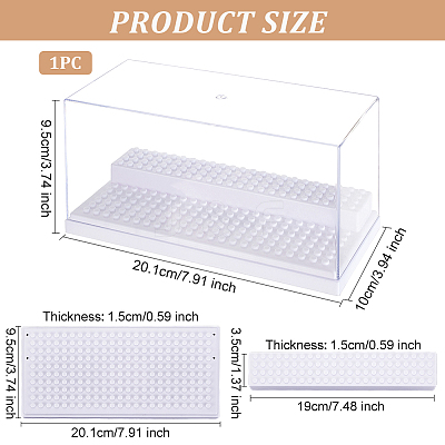 2-Tier Acrylic Minifigure Display Cases ODIS-WH0027-047B-1