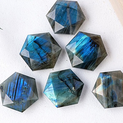 Natural Labradorite Carved Healing Star of David Ornaments PW-WG41086-01-1