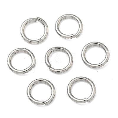 Tarnish Resistant 304 Stainless Steel Open Jump Rings X-STAS-E066-11-8mm-1