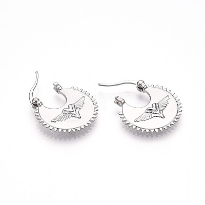 Brass Clip-on Earring for Women KK-T074-59P-1