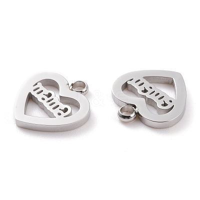 Non-Tarnish 304 Stainless Steel Charms STAS-Y002-03P-1