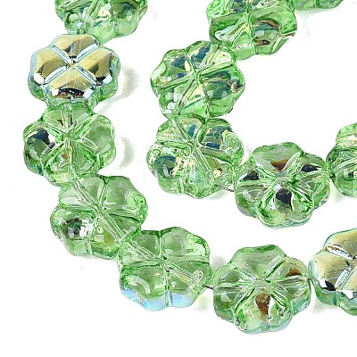Baking Paint Electroplate Transparent Glass Beads Strands EGLA-Q136-04A-10-1