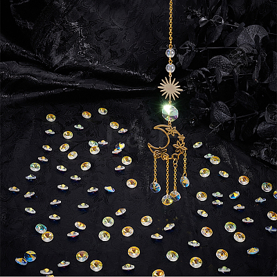100Pcs Glass Charms GLAA-SP0001-70-1