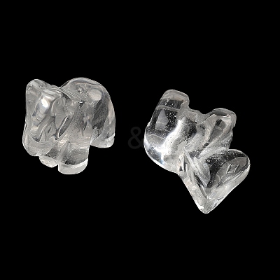 Natural Quartz Crystal Carved Half Hole Beads G-K367-02A-1